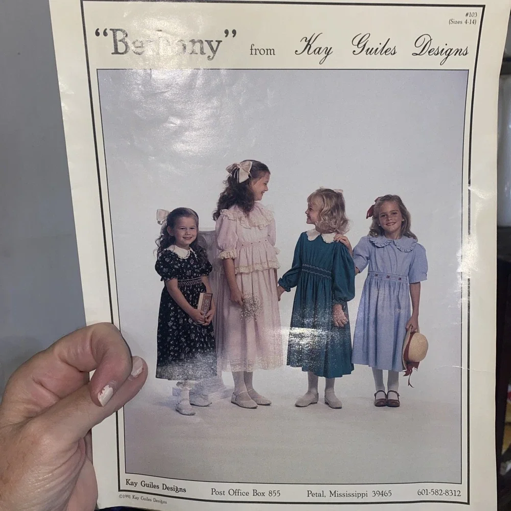 Vintage 1991 Kay Guile’s Bethany Dress Sewing Pattern 4-14 Uncut #103
